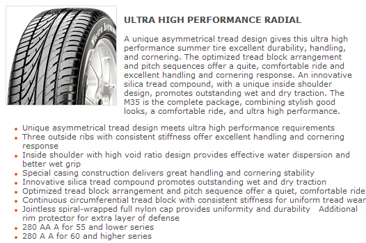 Maxxis M35/Victra Asymmet Uitra High Performance Radial